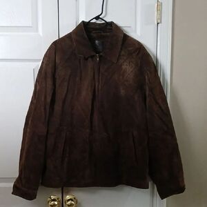 Saddlebrook  brown genuine leather  jacket  Sz L  EUC